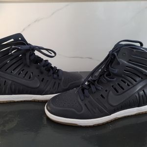 Nike size 10 Navy Blue Ladies High Top with Cutouts